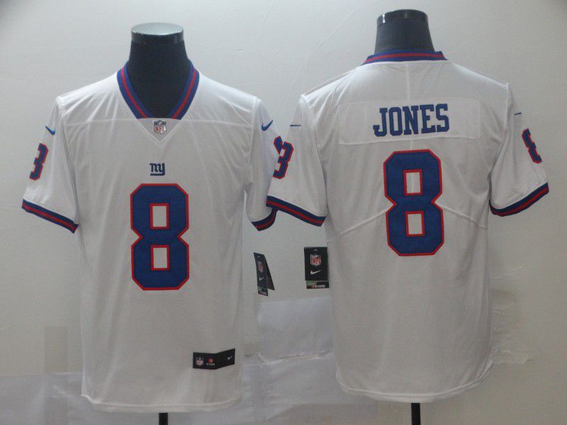 Men New York Giants #8 Jones White Nike Vapor Untouchable Limited Player NFL Jerseys